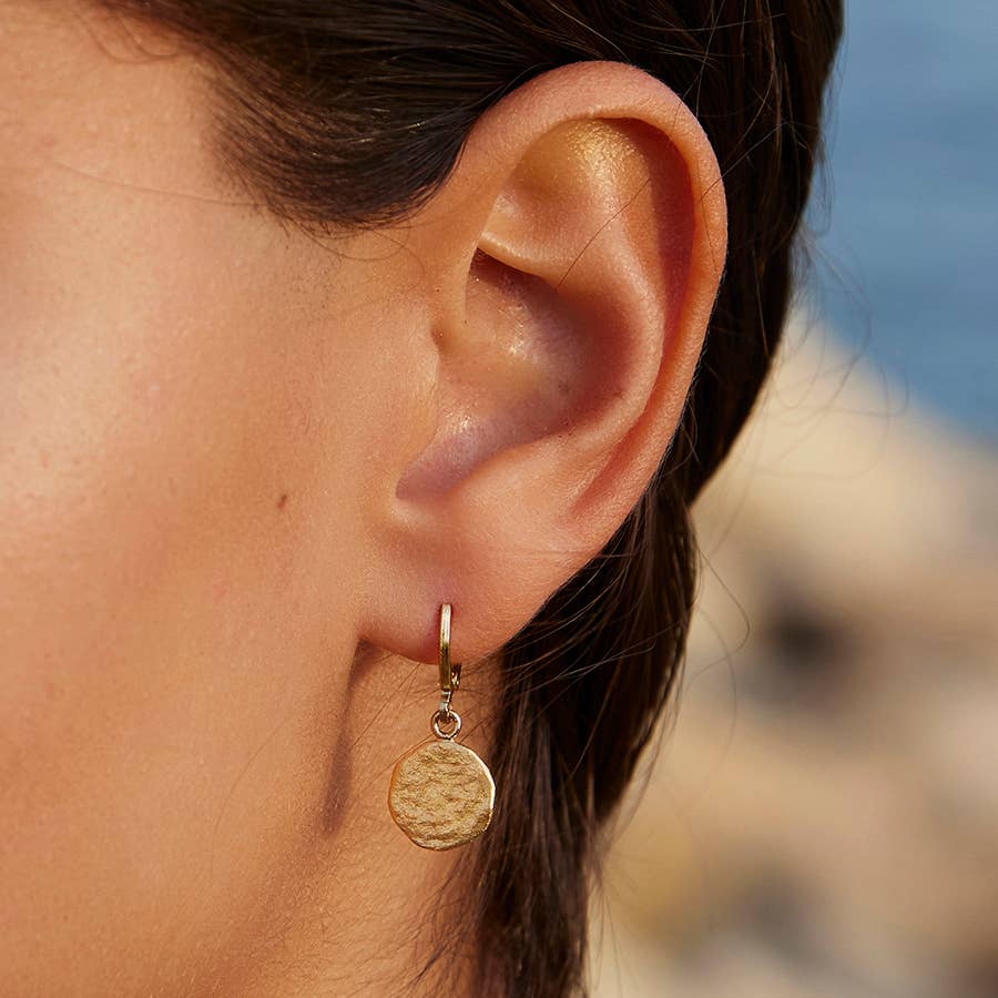 Agapée Luna Earrings | Gold Waterproof