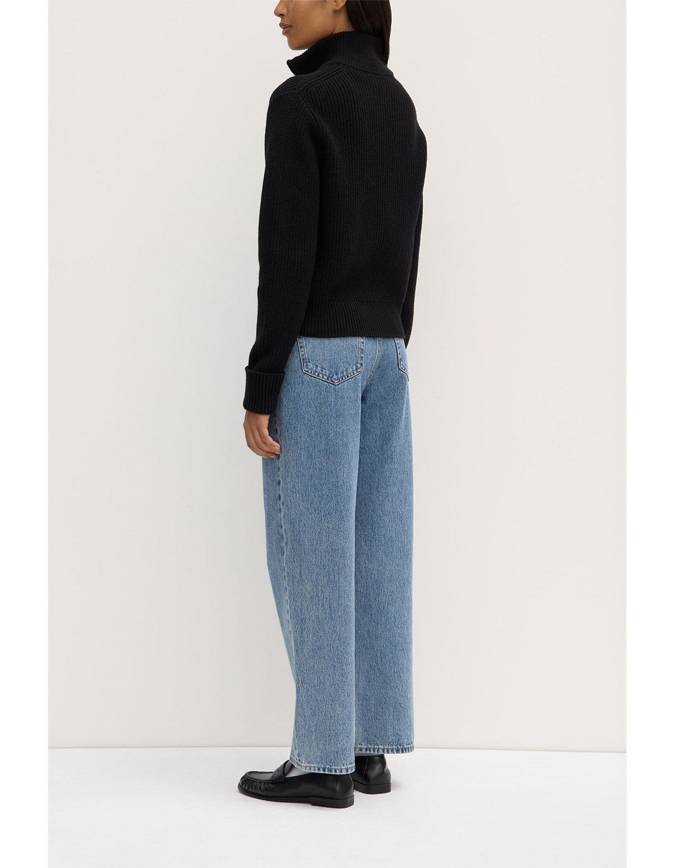 Annisha Zip / Knit - Black