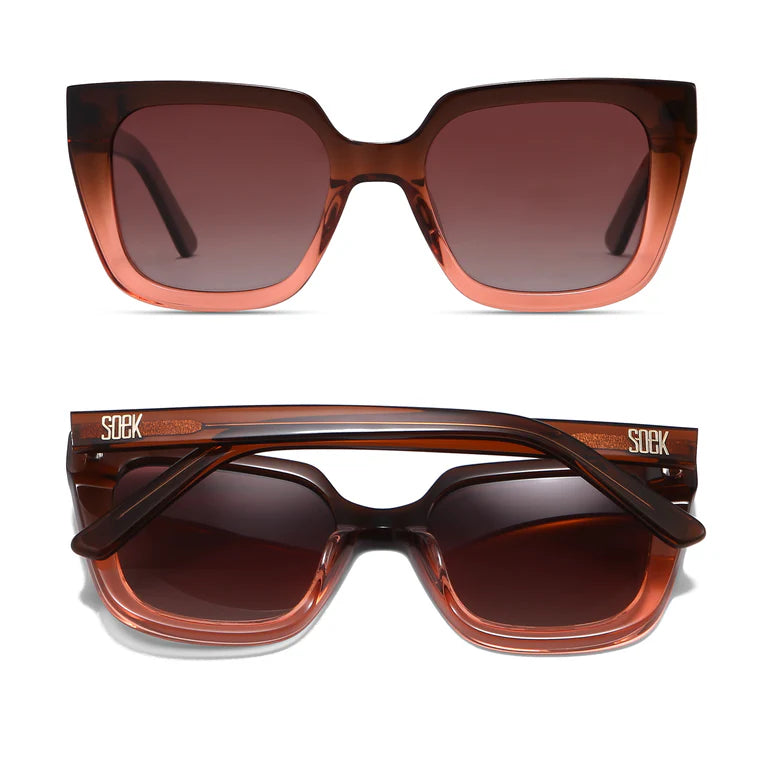 Soek Harper Ombre Brown Sunglasses