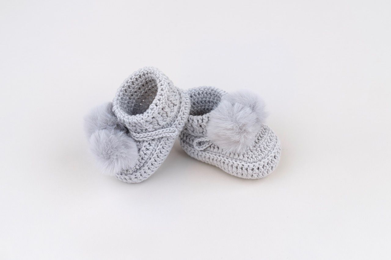Topsy Faux Fur Pom Pom Booties