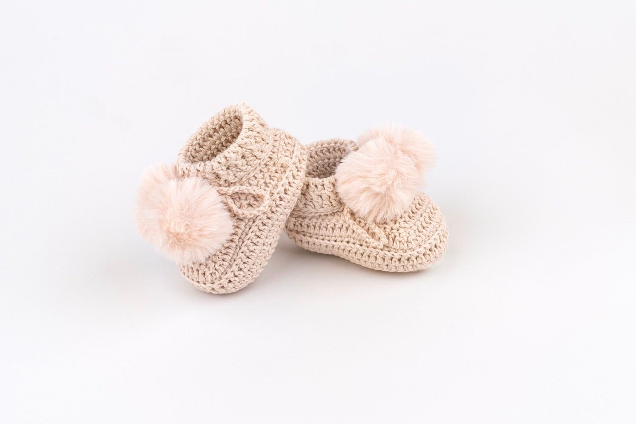 Topsy Faux Fur Pom Pom Booties