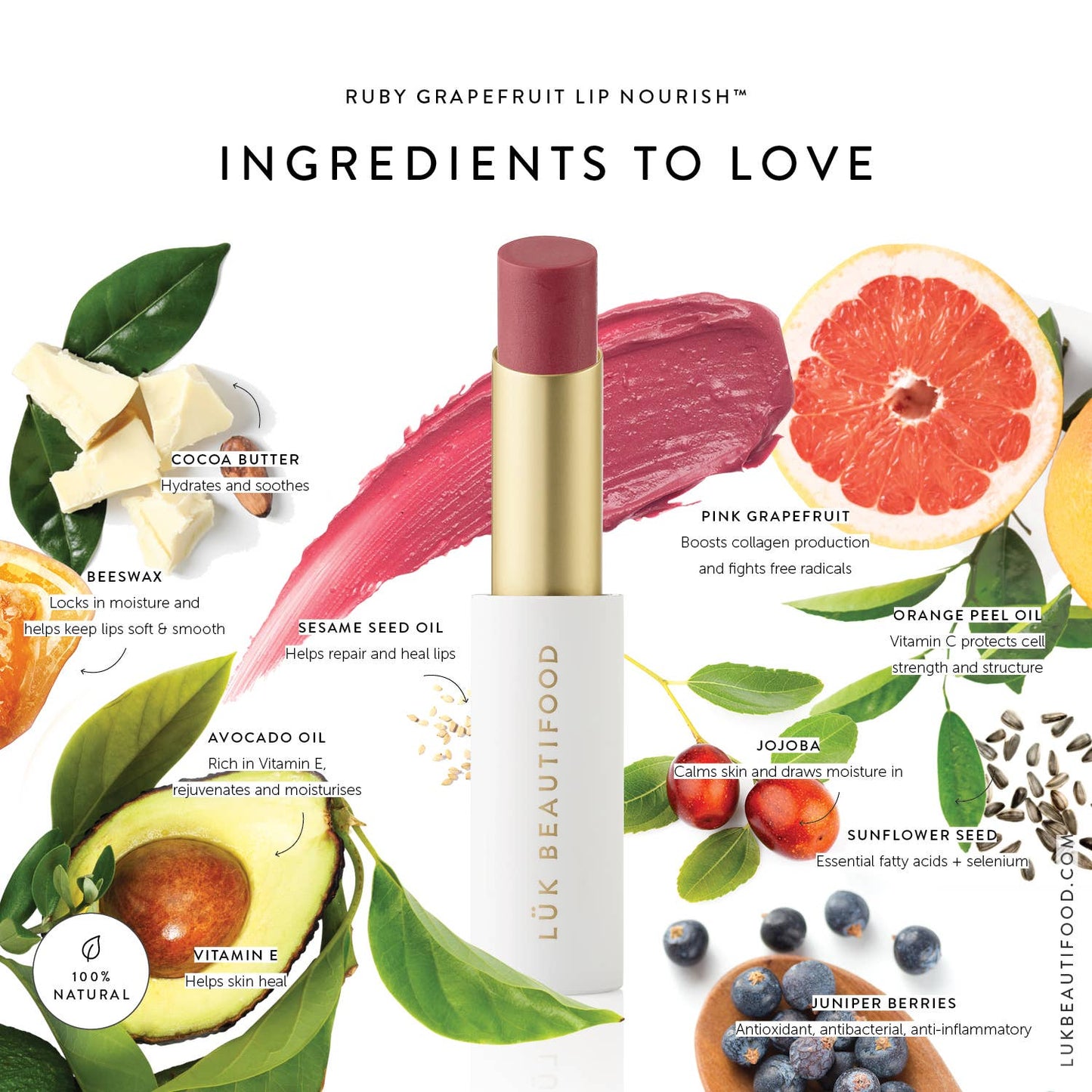 Lipstick / Lip Nourish - Ruby Grapefruit