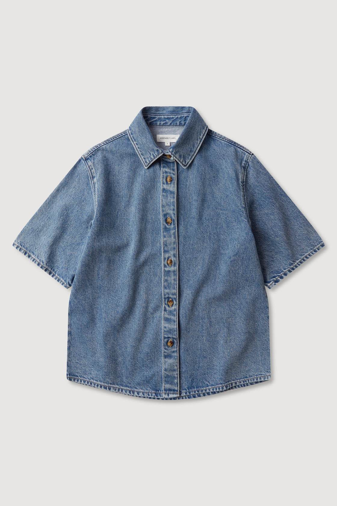 Shirt / Boxy Denim Short Sleeve