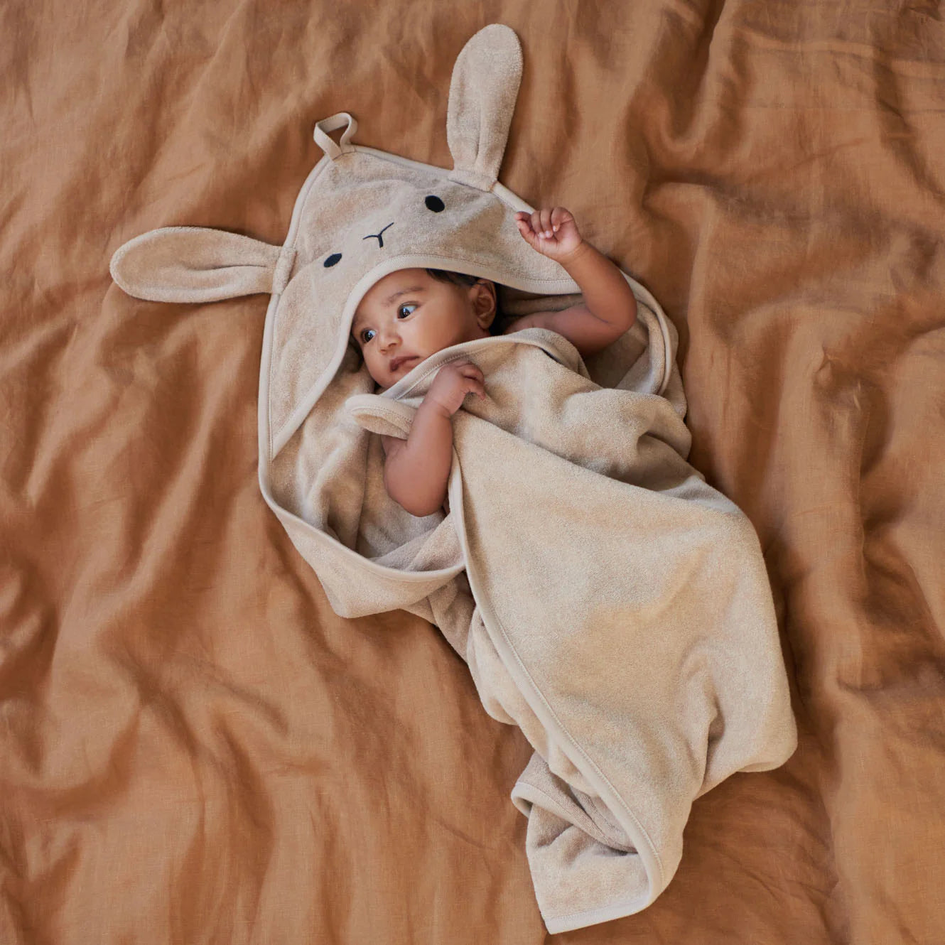 Bunny Hooded Towel / Nougat