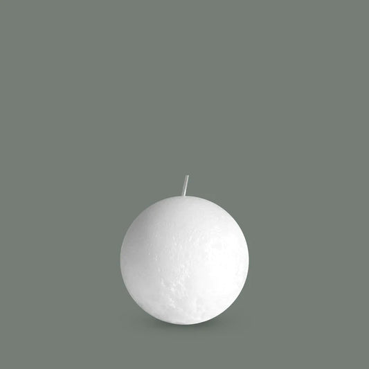 Textured Sphere Candle | Pure White