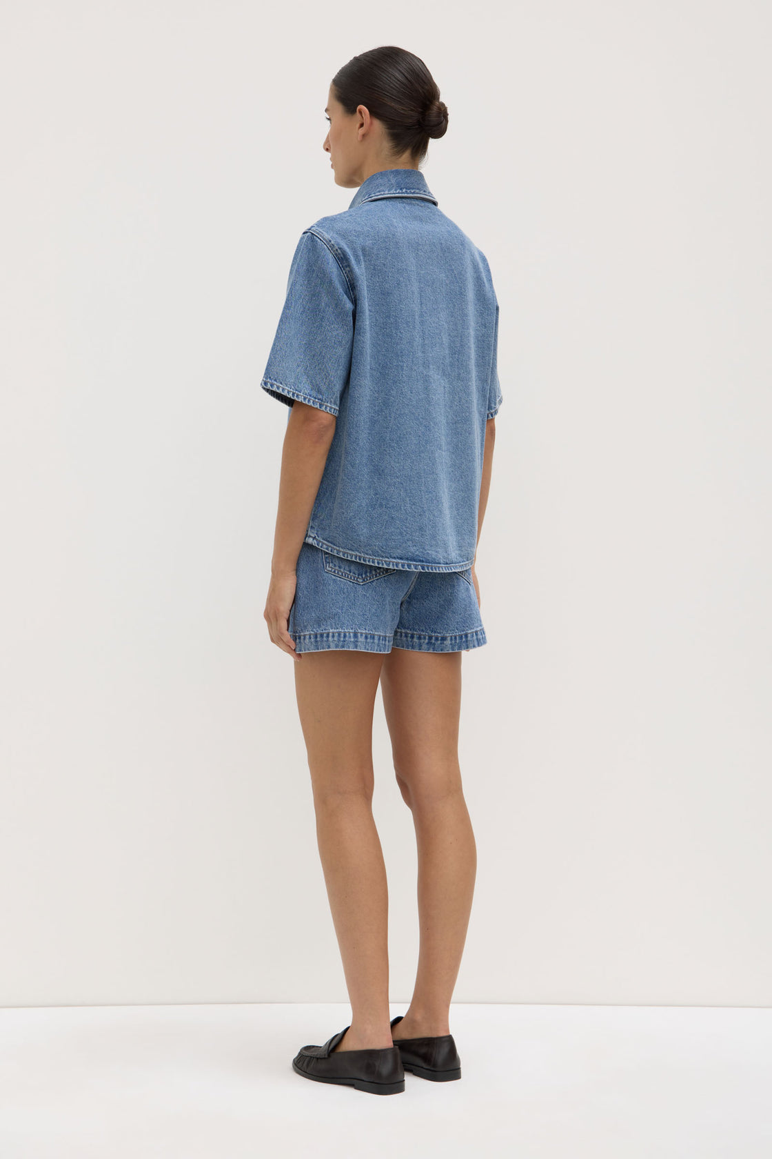 Shirt / Boxy Denim Short Sleeve