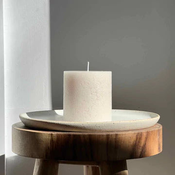 XL Textured Pillar Candle | Sandstone