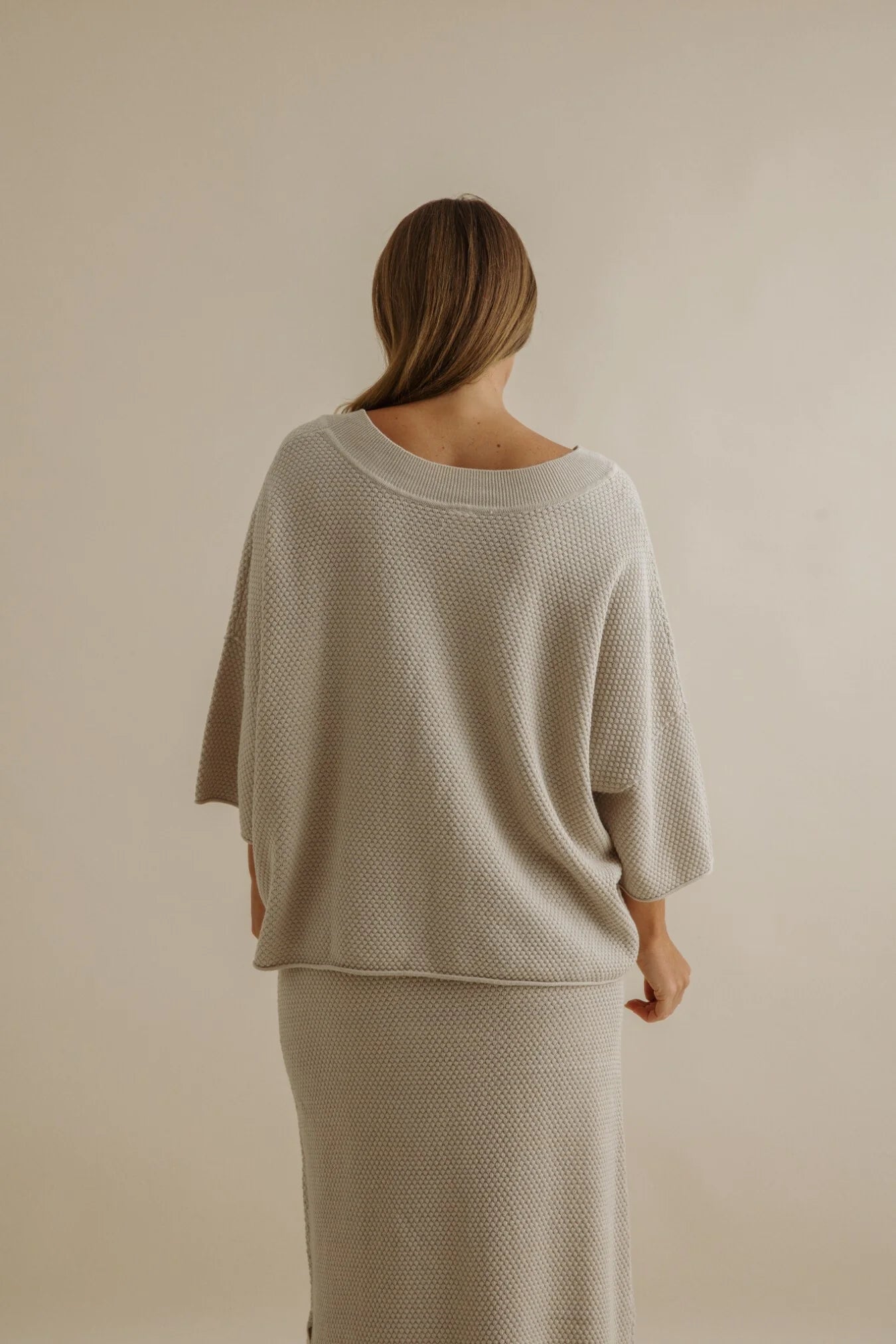 Coral Knitted Tee / Pullover - Sand Combo