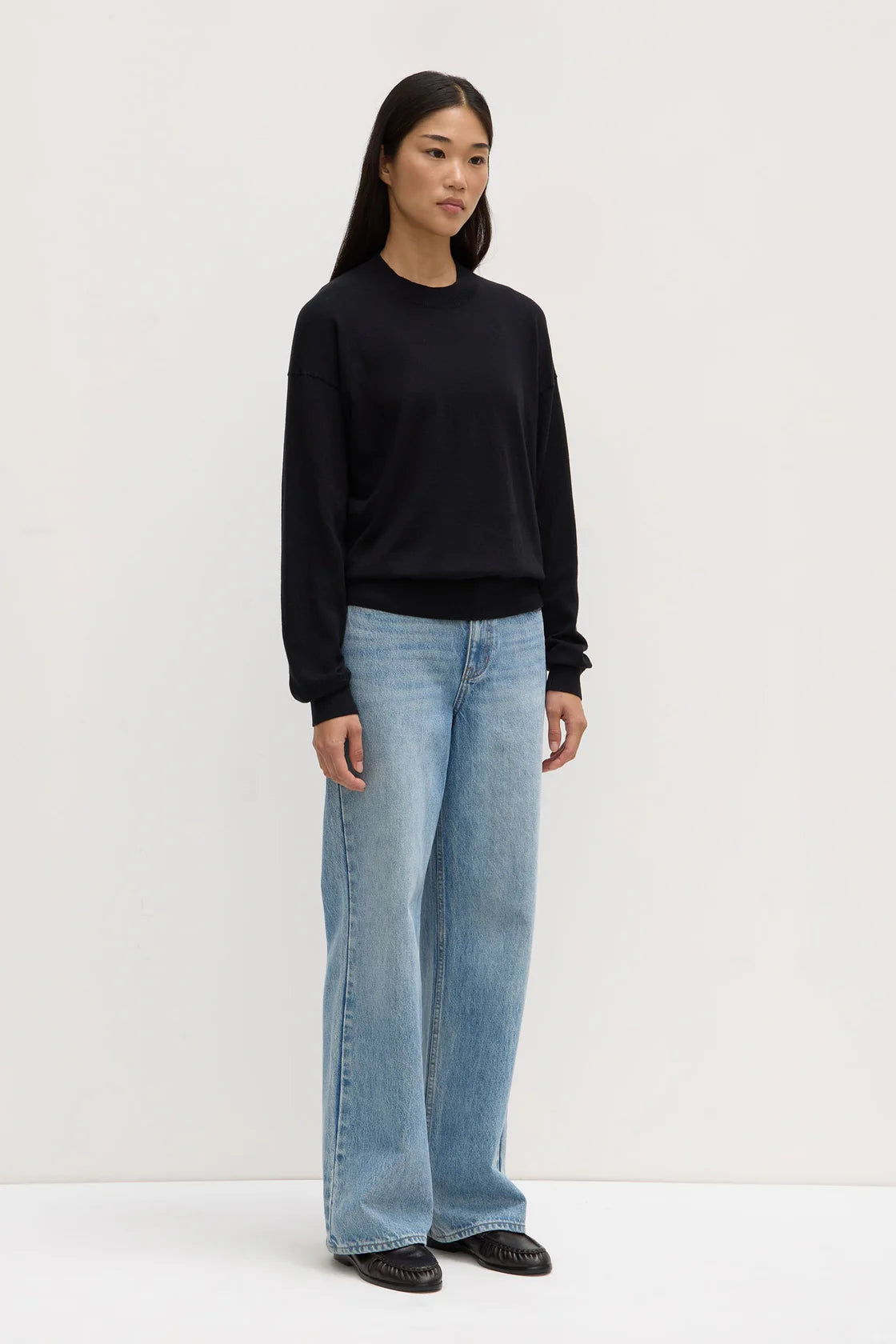 Cashmere Sweater / Cotton - Black