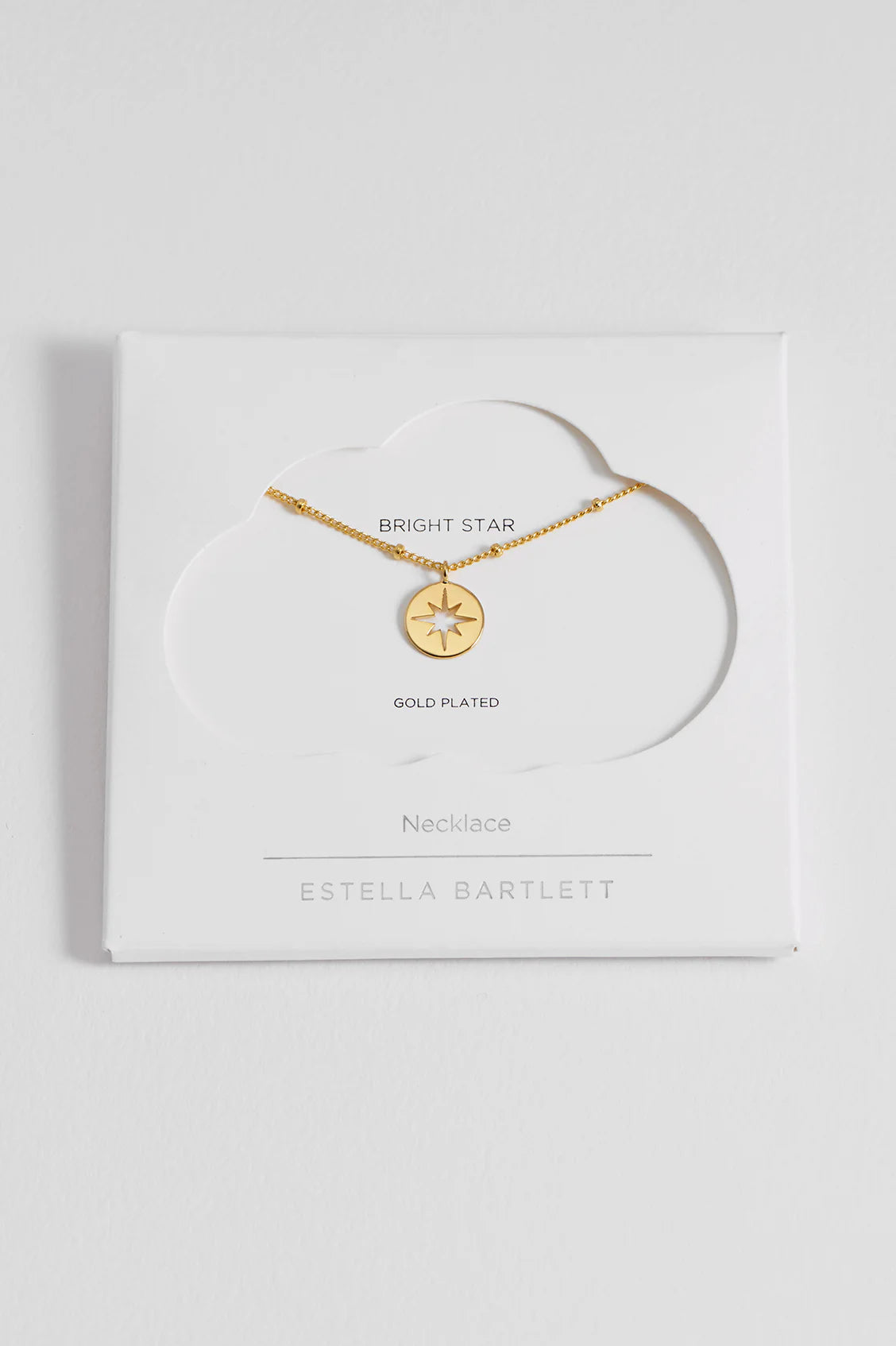 Starburst Disc Necklace / Gold Plated