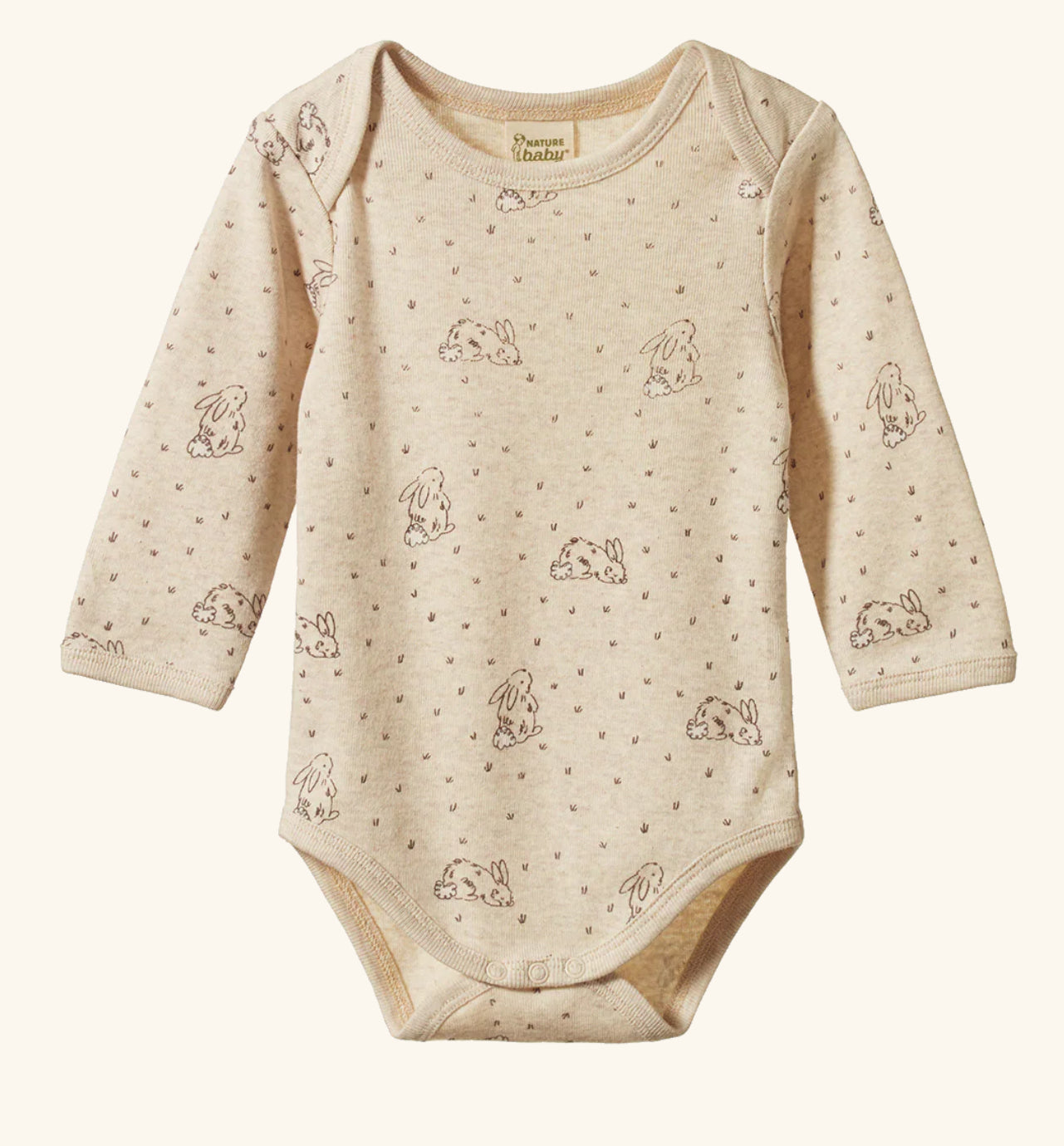 Cotton Long Sleeve Bodysuit / Briarwood Print