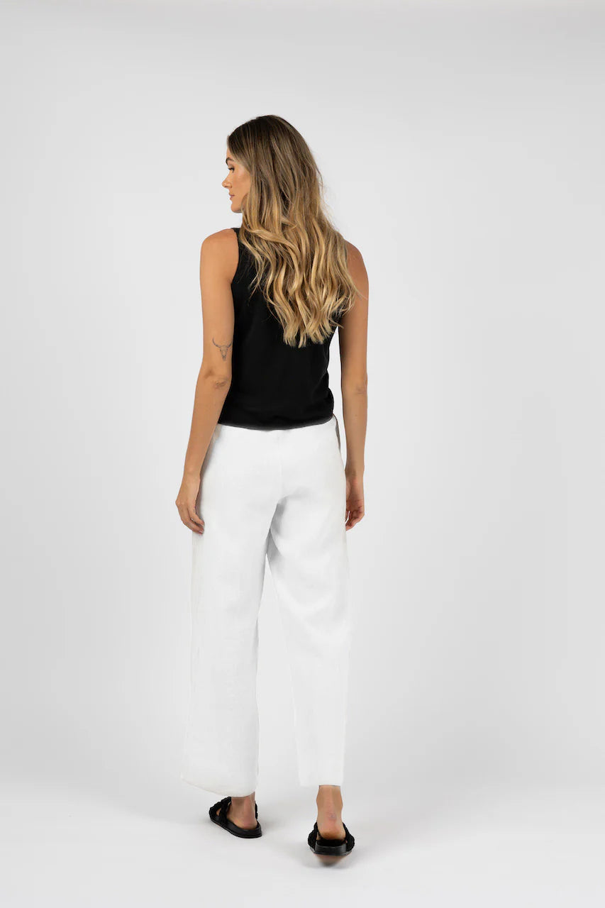 Fleetwood Linen Pant | White
