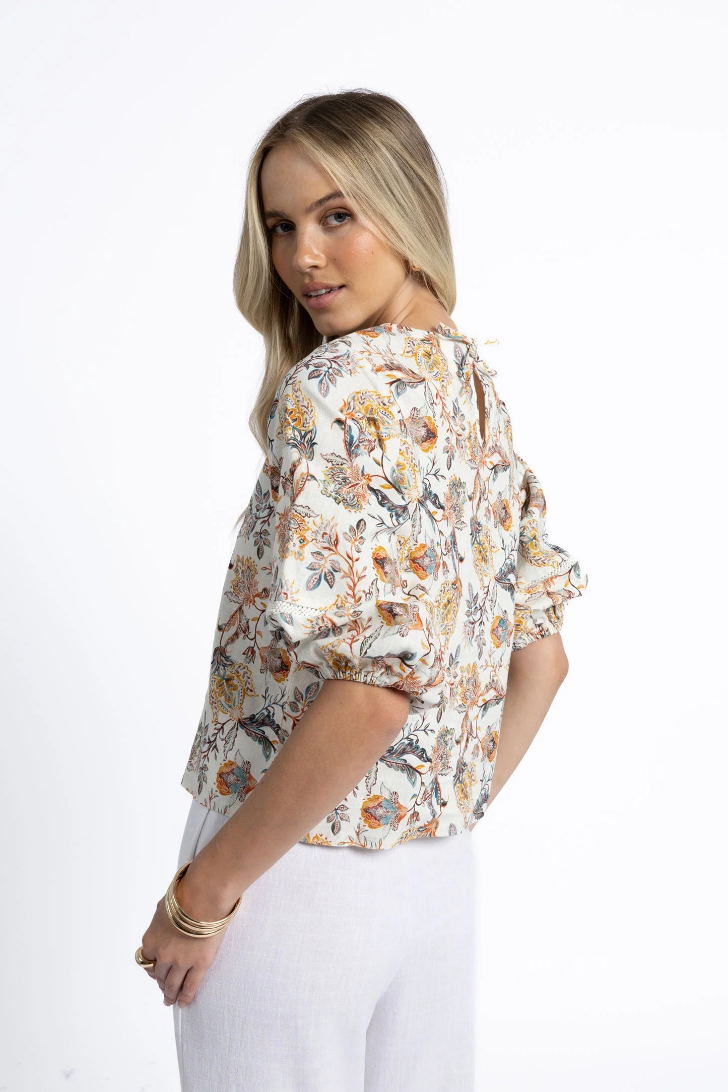 Sia Blouse / Kaffir Lilly Print