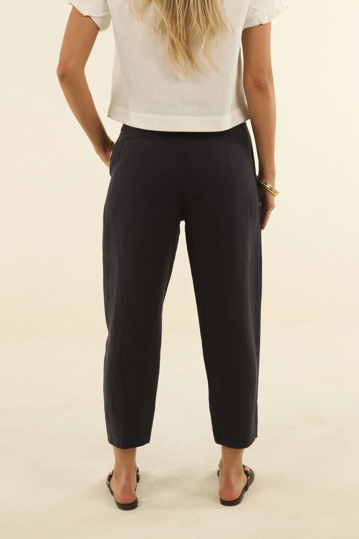 Huxe Linen Pant / Navy