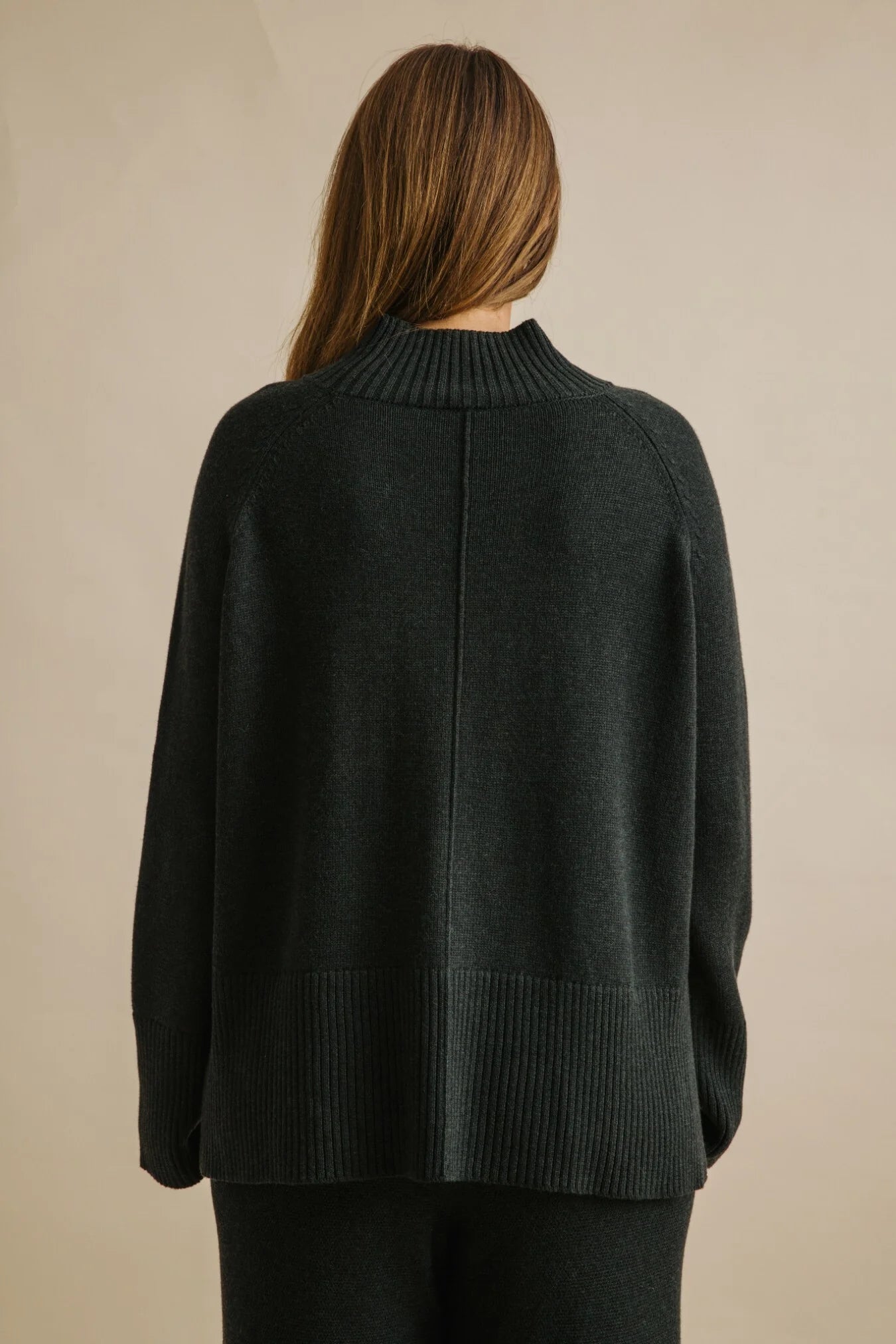 Harmony Mock Neck Pullover / Pine