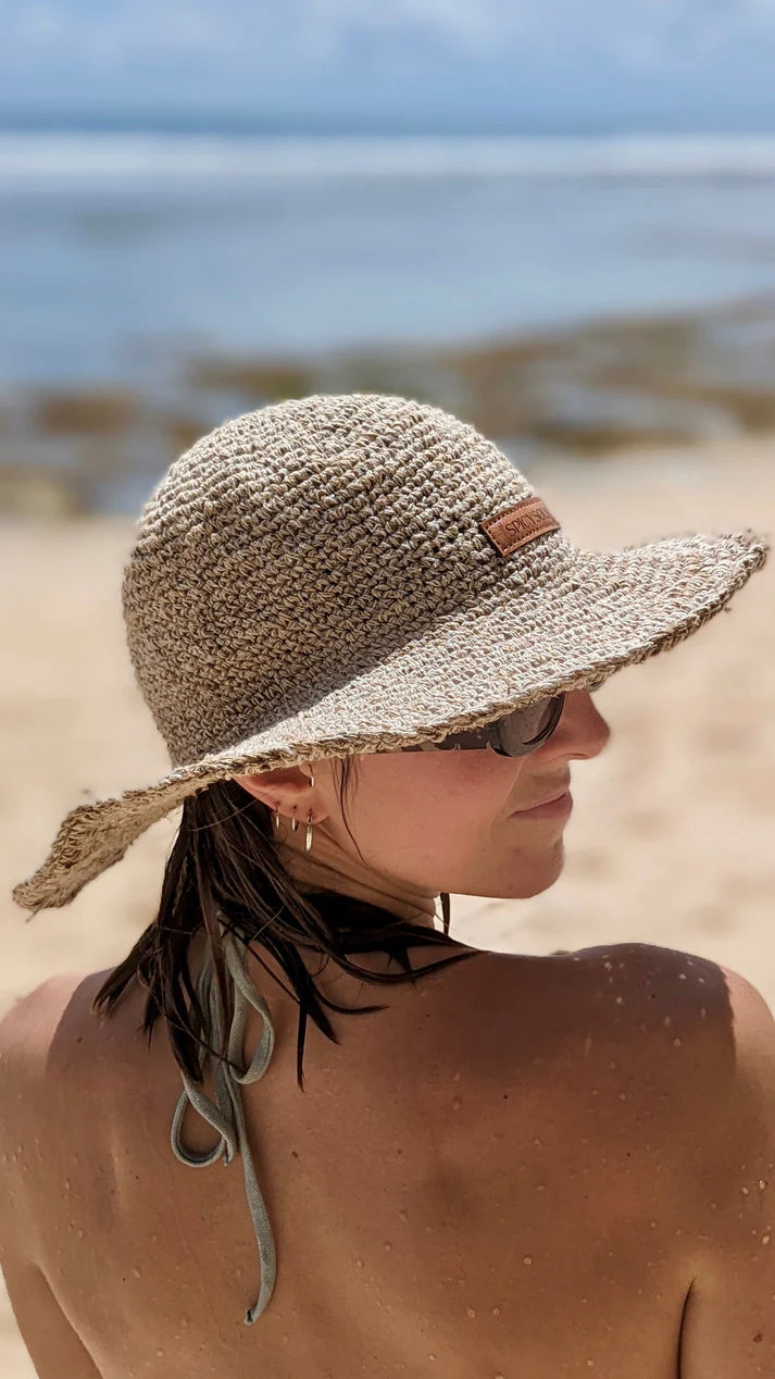Hemp Hat Beige / Wide Brim