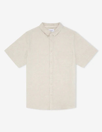 Linen Short Sleeve Shirt| Natural