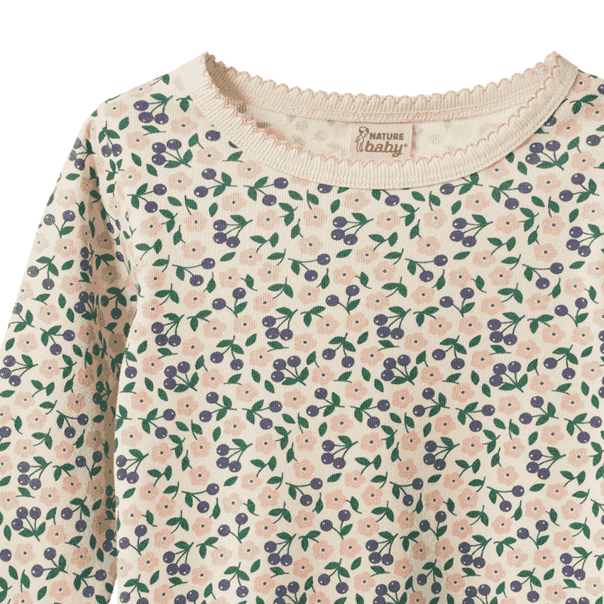 Cotton Long Sleeve River Tee / Briarwood Print