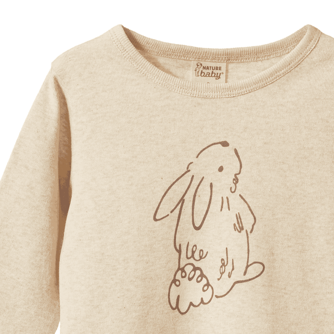 Cotton Long Sleeve River Tee / Bramble Bunny