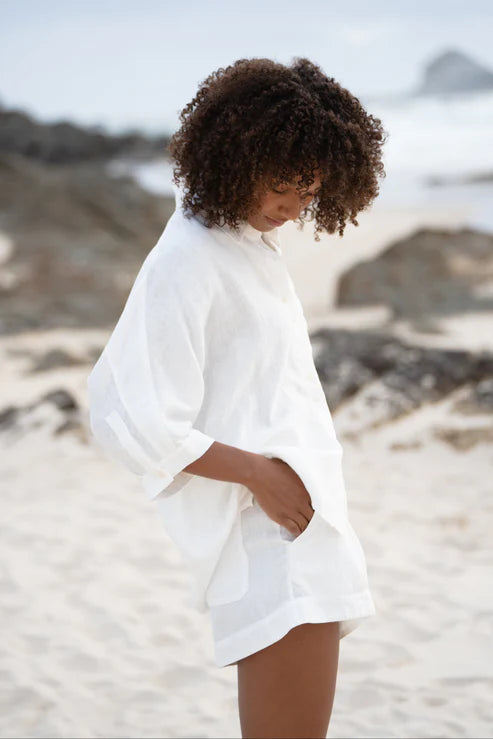Pixie Linen Shirt | Ivory