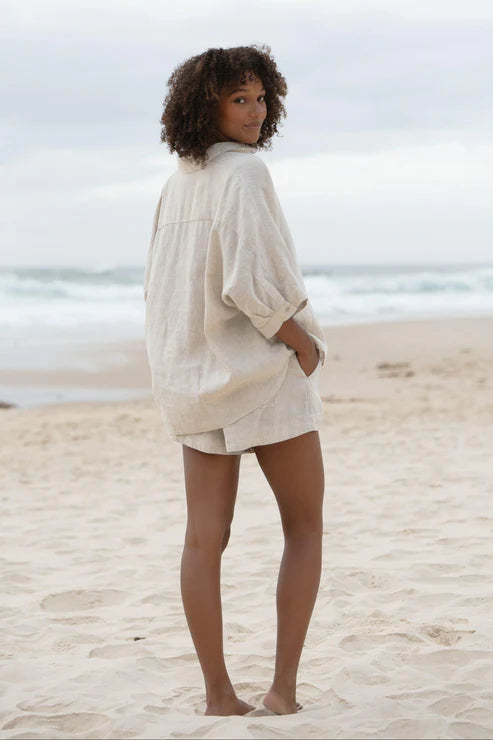 Pixie Linen Shirt | Oatmeal