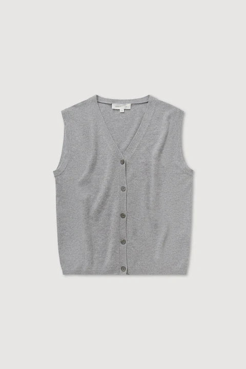 Lara Cashmere Knit / Tank - Grey Marle