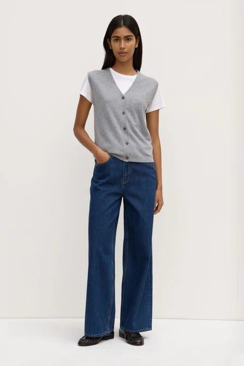 Lara Cashmere Knit / Tank - Grey Marle