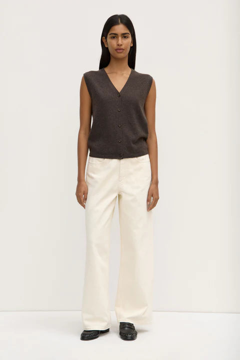 Lara Cashmere Knit / Tank - Ganache Marle