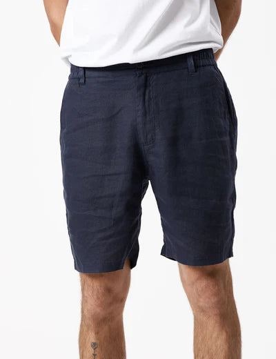Tanner Linen Shorts | Navy