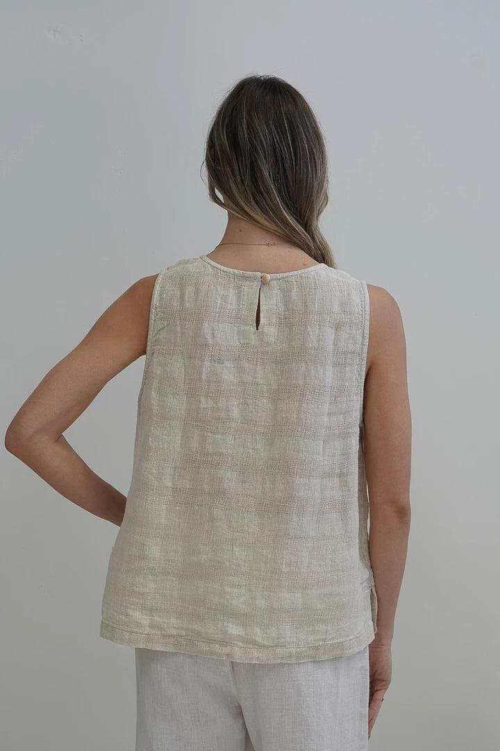 Mirabella Sleeveless Top / Natural