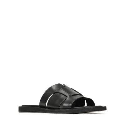 Misaki Leather Slides | Black
