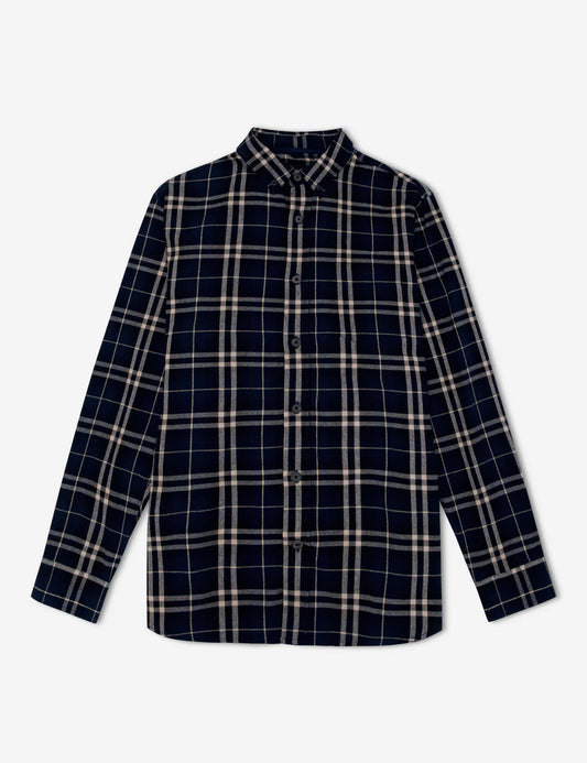 Oxford LS Shirt Plaid | Navy Check