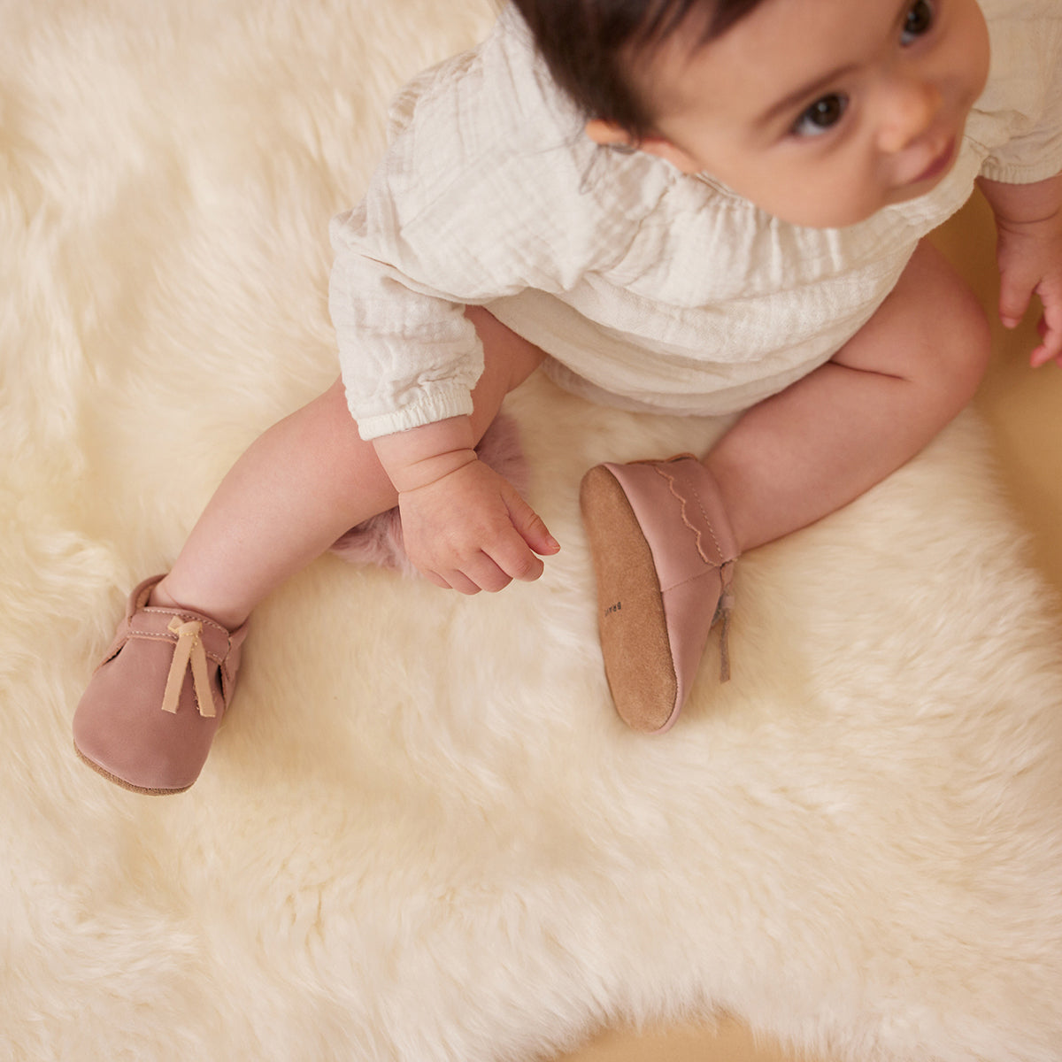 Pretty Brave Baby Shoes - Moc Dusty Pink