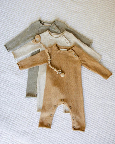 Cozy Heather Knit Jumpsuit | Golden
