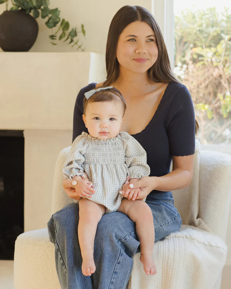 Eden Romper / Blue Gingham