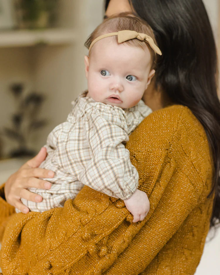 Mia Top & Bloomer Set / Blue Plaid