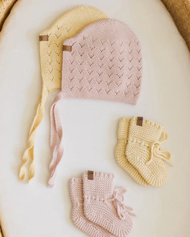 Knit Booties | Bubblegum