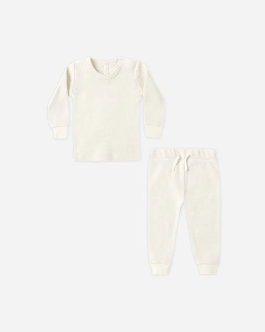 Waffle Top & Pant Set / Natural