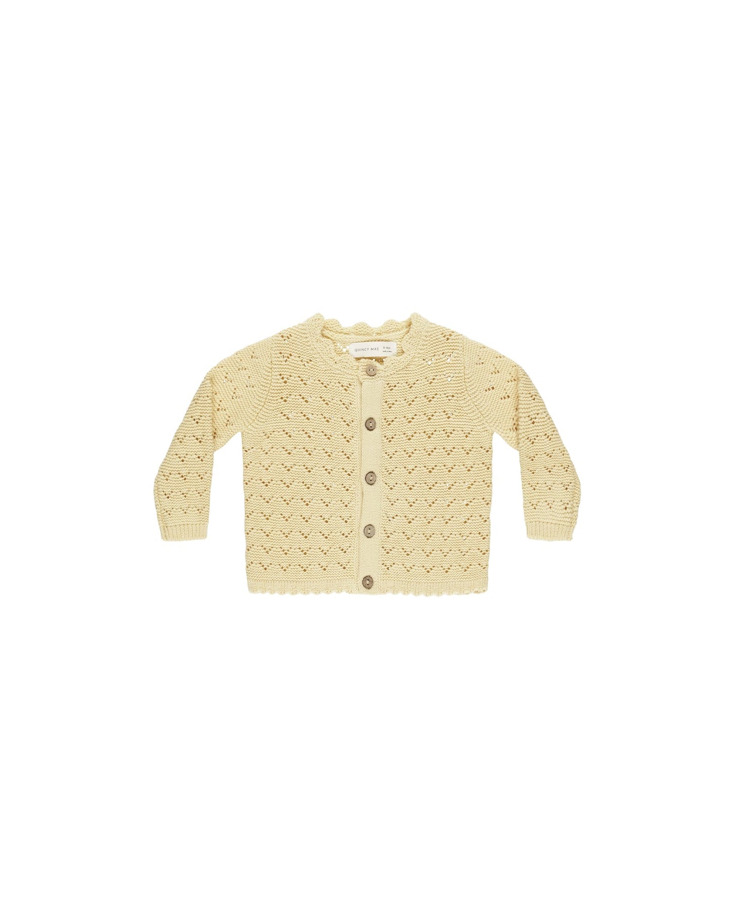 Scalloped Cardigan | Yellow