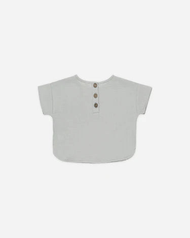 Woven Boxy Top + Short Set | Sky
