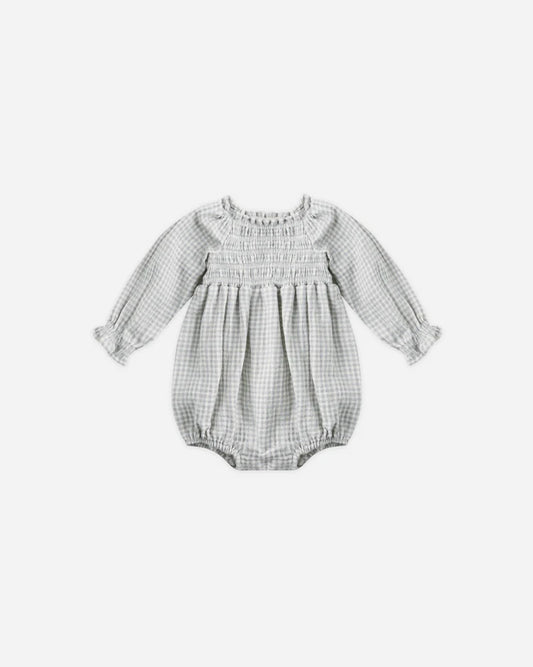 Eden Romper / Blue Gingham