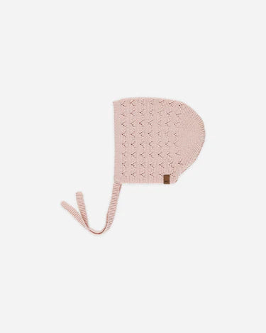 Pointelle Knit Baby Bonnet | Bubblegum