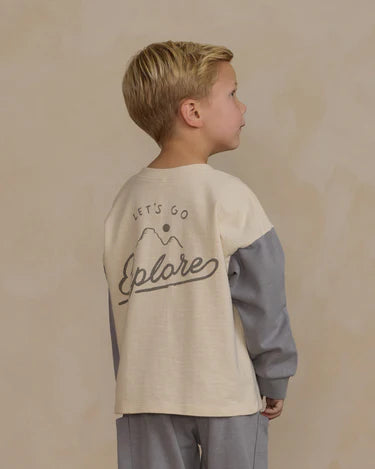 Relaxed Long Sleeve Henley | Natural