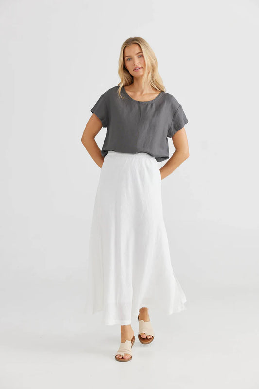 Sicily Skirt | White Linen