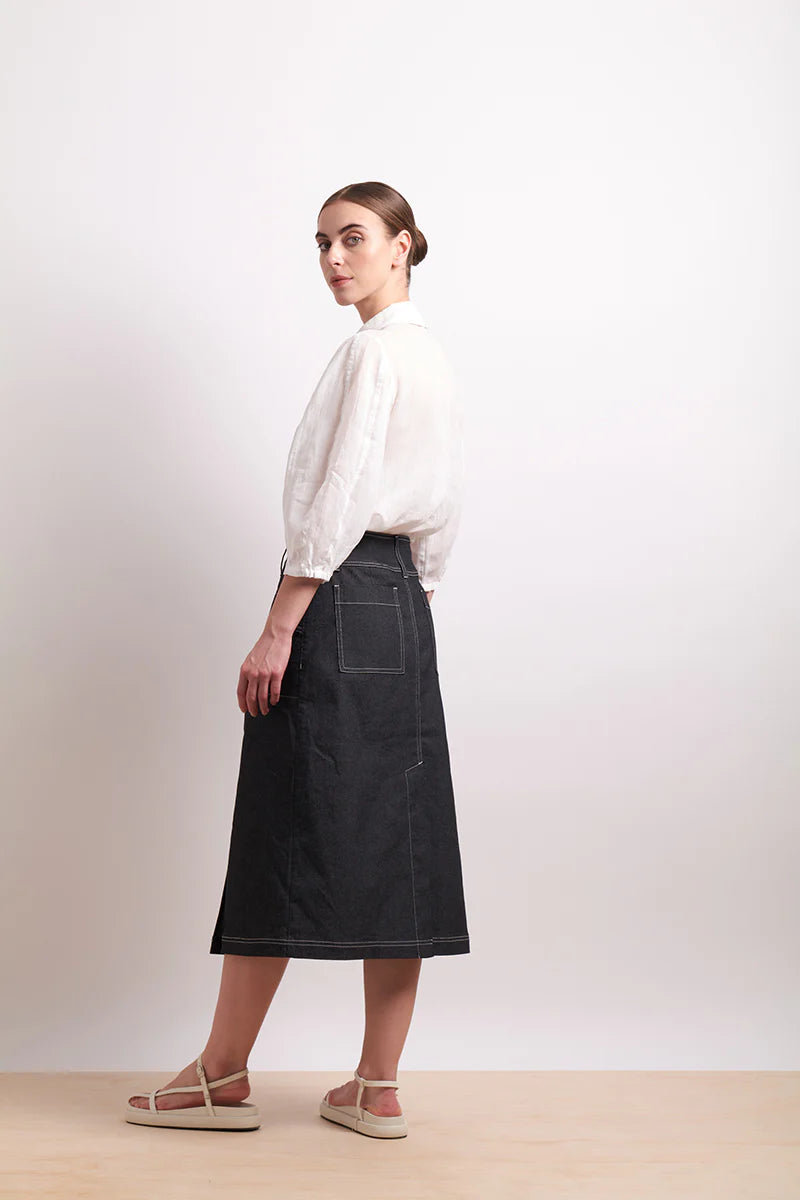 Pin Tuck Shirt / White
