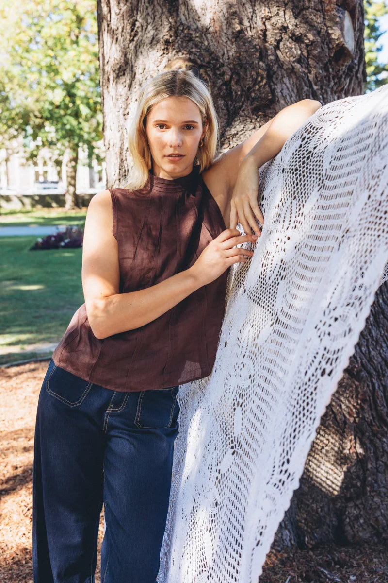 Phoebe Top / Mahogany