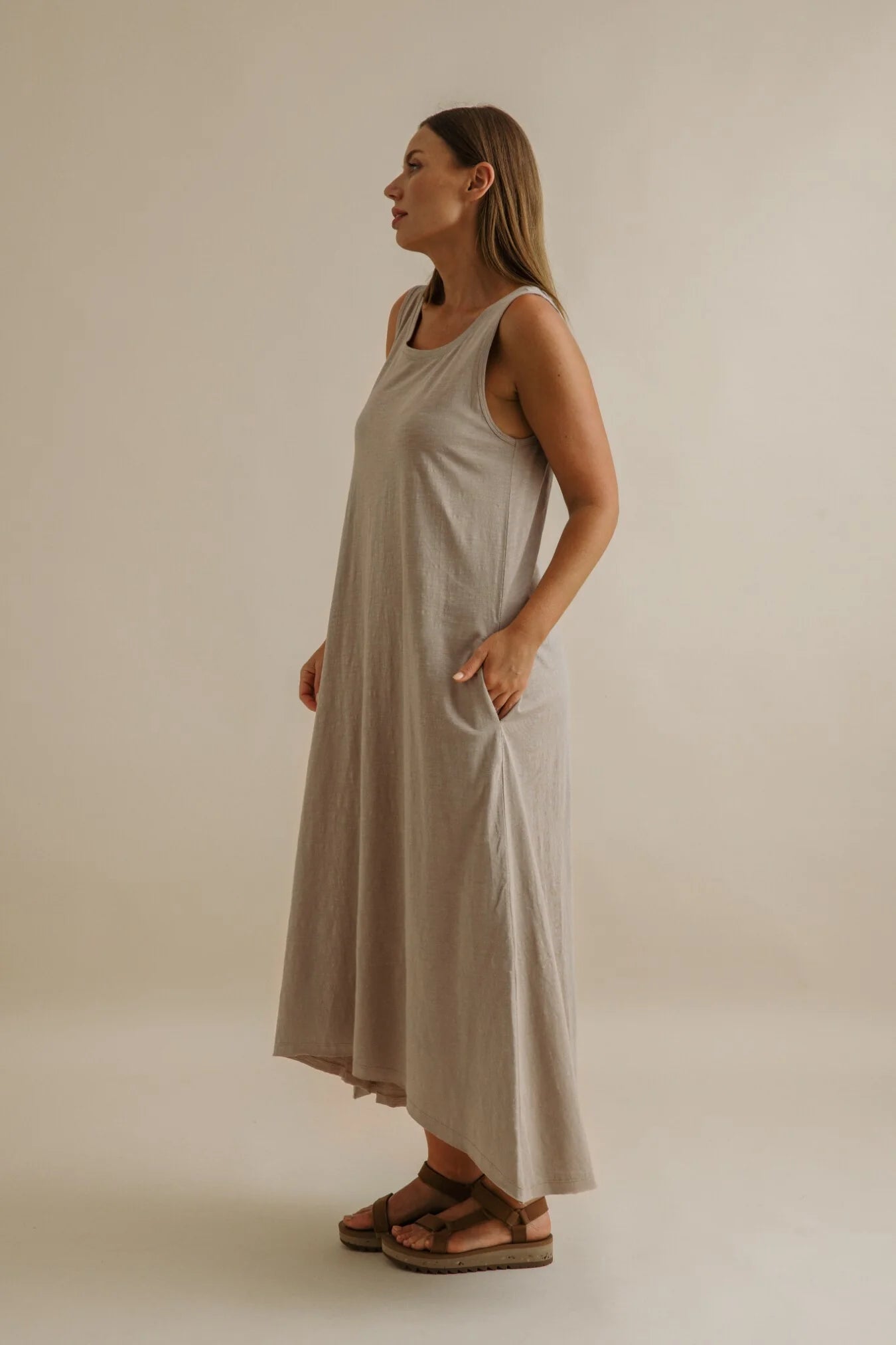 Shoreline Fine Slub Breeze / Dress - Vintage Khaki