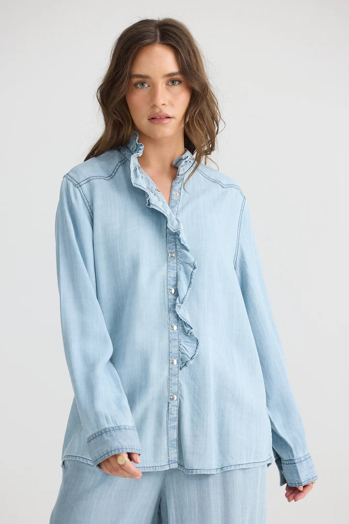 Pedro Shirt | Light Wash Denim