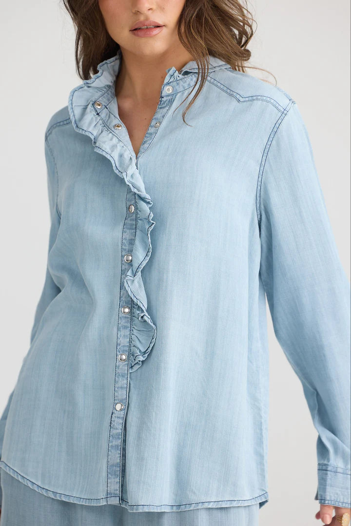 Pedro Shirt | Light Wash Denim