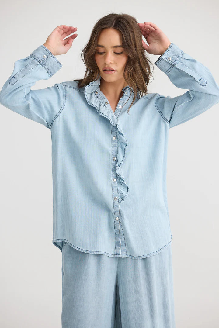 Pedro Shirt | Light Wash Denim
